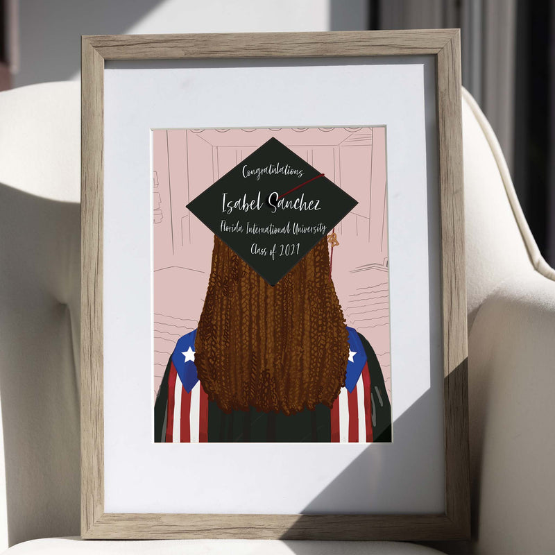 Puerto Rico graduation art prints Personalized Puerto Rico graduation gifts Latina graduation art prints with Puerto Rican themes Customized Puerto Rico graduation art prints Graduation gifts for Puerto Rican Latinas Personalized Latina graduation gifts Custom Latina graduation art prints Graduation art prints with personalized message Latina graduation art prints with name